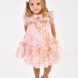 Abito Elegante In Tulle Stampa Rose Neonata ANGEL'S FACE ROSEBUD