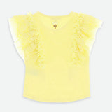 Maglia Con Maniche In Tulle E Pizzo Bambina ANGEL'S FACE SAIGE