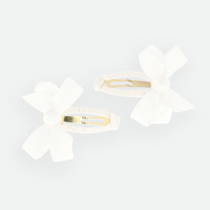 Set Di Due Fermagli Con Fiocco Bambina ANGEL'S FACE TWO