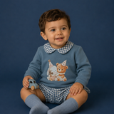 Completo Maglia Con Pantaloncini Celeste Neonato DEL SUR 1039