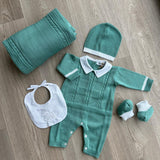 Corredino Verde in Filo Di Cotone Neonato BEBE' MARGOT
