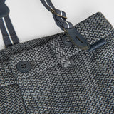 Lange Hose aus warmer Stretch-Baumwolle mit Hosenträgern für Neugeborene BOBOLI 717050