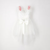 Abito Smanicato Elegante In Tulle Bambina SARABANDA G449