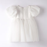 Abito Elegante Mezza Manica In Organza Neonata SARABANDA 8261