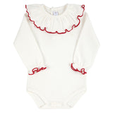 Body In Caldo Cotone Con Collo Rouche Neonata CONDOR 54448