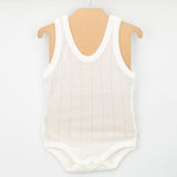 Body Giro Manica Spalla Larga In Cotone Perle' Lavorato Neonato/a BABIDU 1002