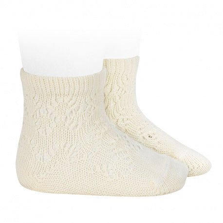 Kurze perforierte Baumwollsocken von Perle' für Neugeborene CONDOR 2507C
