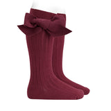 Calze Lunghe a coste con Fiocco in Caldo Cotone Millerighe Bambina CONDOR 2486