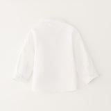 Camicia Manica Lunga Coreana In Misto Lino Neonata SARABANDA G603