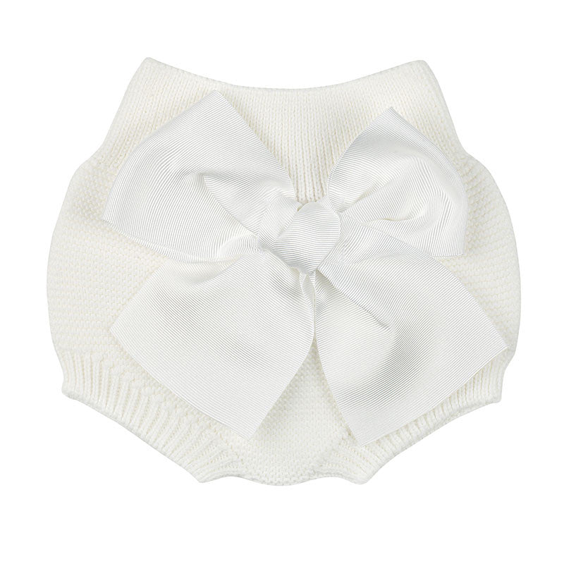 Culotte Punto Legaccio Con Fiocco Grande In Gross Grain Neonata CONDOR 55934