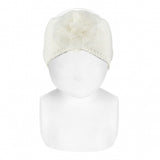 Fascia In Punto Legaccio Con Fiore In Tulle Neonata CONDOR 50058I