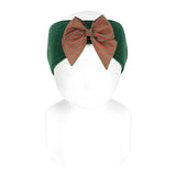 Fascia Per Capelli Con Fiocco Scozzese Neonata CONDOR 50003