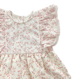 Little Girl Pink Floral Dress in Cotton Rapife 5237