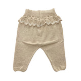 Beige Baumwollgarnhose für Babys, Mädchen, A&amp;J A&amp;J153
