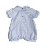 NINNAOH Neugeborener Kurzarm-Strampler aus Baumwolle in Hellblau E22268