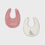 Set 2 bavaglini impermeabili in ciniglia Rosa Antico neonata Mayoral 9138F