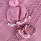 Set In Caldo cotone Neonata Rosa Antico