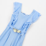 Tuta Elegate In Crepe Con Rouches Bambina SARABANDA G448