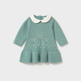 Abito in Maglia Caldo Cotone Verde Neonata Mayoral 2802