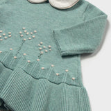 Abito in Maglia Caldo Cotone Verde Neonata Mayoral 2802