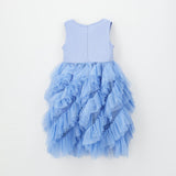 Abito Elegante Smanicato Con Tulle Bambina SARABANDA G246