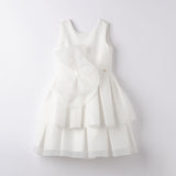 Abito Elegante Smanicato Con Fiocco Bambina SARABANDA 8457