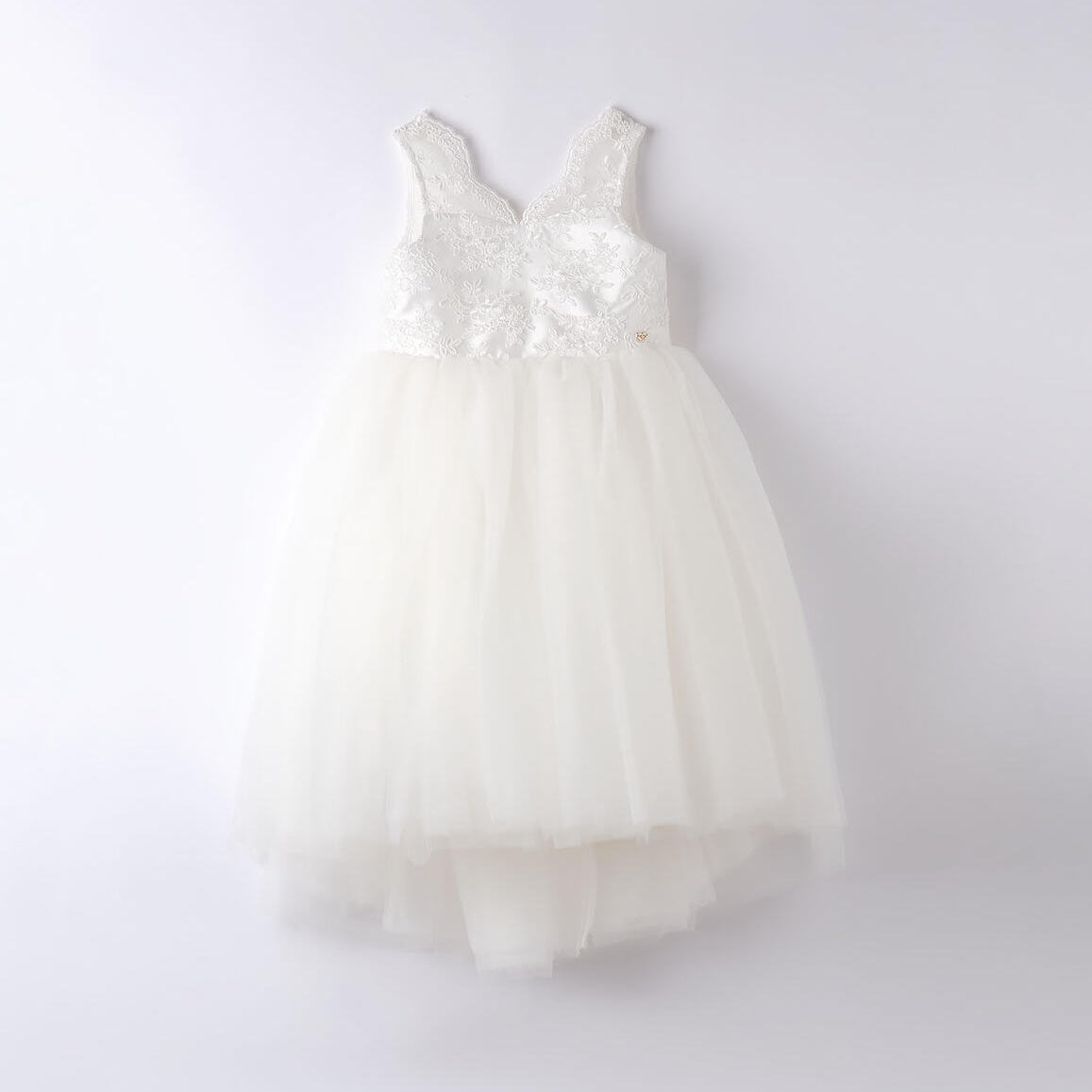 Abito Elegante In Pizzo E Tulle Bambina SARABANDA 8461