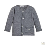 Cardigan in Lana Grigio Neonato Paloma De La o ZI7CQB - PALOMA DE LA O - LuxuryKids