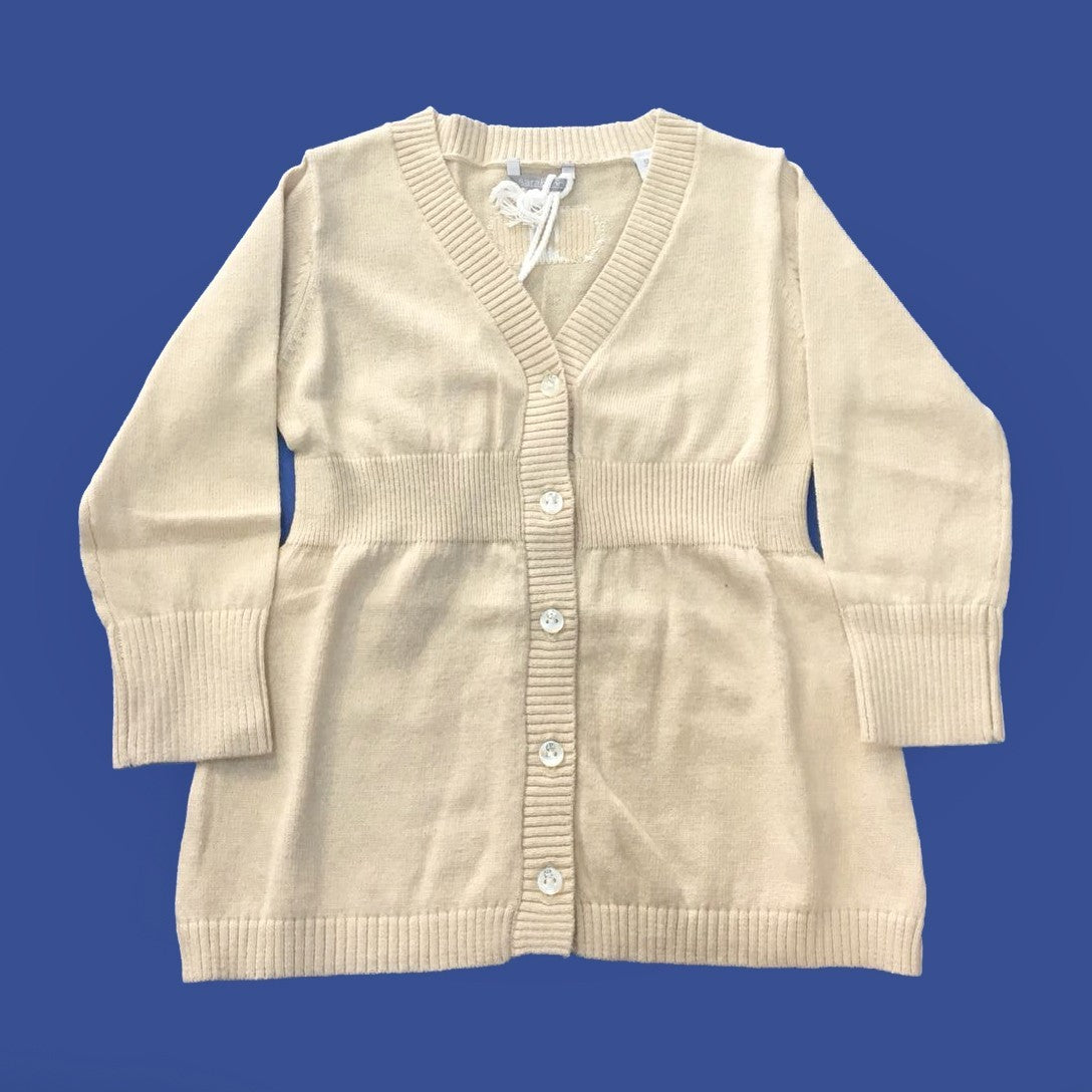 Cardigan in Misto Lana Beige Neonata Sarabanda H264 - SARABANDA - LuxuryKids