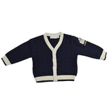 Cardigan in Misto Lana Blu Neonato Minibanda F748 - MINIBANDA - LuxuryKids