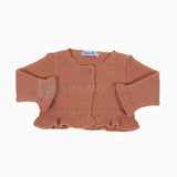 Cardigan In Tinta Unita Pesca Neonata A&J 442 - A&J - LuxuryKids