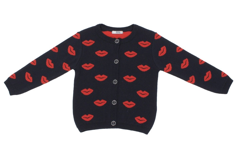 Cardigan Misto Lana Blu Bambina Dr. Kids 423 - DR.KID - LuxuryKids