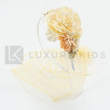 Cerchietto Con Fiore Grande E Nebbiolina Avorio Bambina SIENA 7328 - SIENA - LuxuryKids