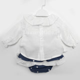 Completo  con culotte Neonata Bianco FINA EJERIQUE O18A1214 - Fina Ejerique - LuxuryKids