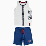 Completo 100% cotone canotta e pantalone corto 100% cotone Bambino Sarabanda J717 - SARABANDA - LuxuryKids