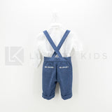 Completo 3 Pezzi Blu Neonato Creazioni Luana 3158 - CREAZIONI LUANA - LuxuryKids