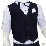 Completo 4 Pezzi Elegante Bambino Blu Bufi M10065Y1 - BUFI - LuxuryKids