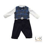 Completo 4 Pezzi Elegante Blu Neonato Bufi 9773A - BUFI - LuxuryKids