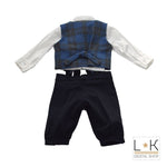 Completo 4 Pezzi Elegante Blu Neonato Bufi 9773A - BUFI - LuxuryKids