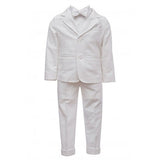 Completo 4 Pezzi Elegante Cotone Bianco Neonato BUFI B5100A - BUFI - LuxuryKids