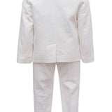 Completo 4 Pezzi Elegante Cotone Bianco Neonato BUFI B5100A - BUFI - LuxuryKids
