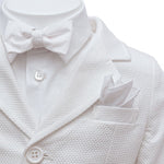 Completo 4 Pezzi Elegante Cotone Bianco Neonato BUFI B5100A - BUFI - LuxuryKids