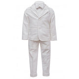 Completo 4 Pezzi Elegante Cotone Bianco Neonato BUFI B5100A - BUFI - LuxuryKids