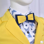 Completo 4 Pezzi Elegante Neonato Bufi Blu e Senape M10050A1 - BUFI - LuxuryKids