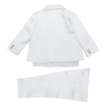 Completo 5 Pezzi Elegante In Raso Panna Neonato Le Petits Enfants MARIANO - LE PETITS ENFANTS - LuxuryKids