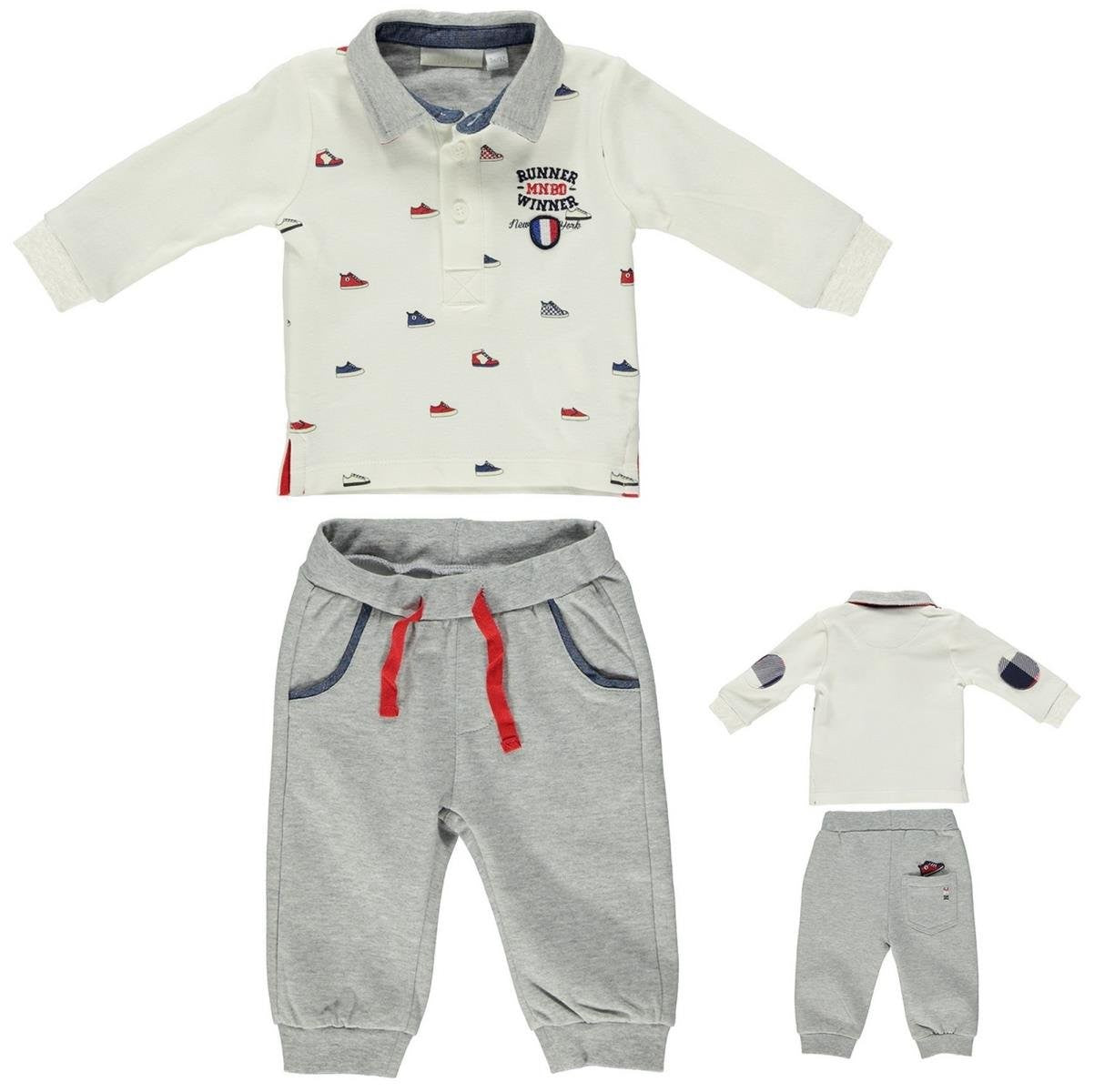 COMPLETO CALDO COTONE NEONATO MINIBANDA T667-00 - MINIBANDA - LuxuryKids