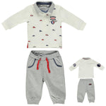 COMPLETO CALDO COTONE NEONATO MINIBANDA T667-00 - MINIBANDA - LuxuryKids