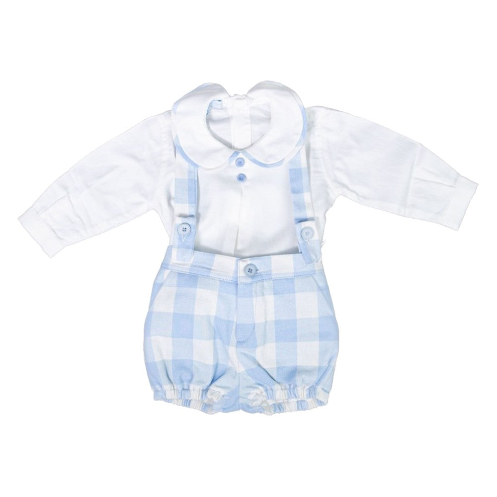 Completo Camicia Body Pagliaccetto Celeste Neonato Manuell&Frank MF2142I - MANUELL&FRANK - LuxuryKids
