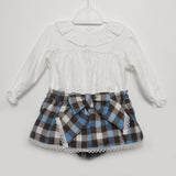 Completo con culotte a quadretti elegante Neonata TARTALETA A3309 - TARTALETA - LuxuryKids