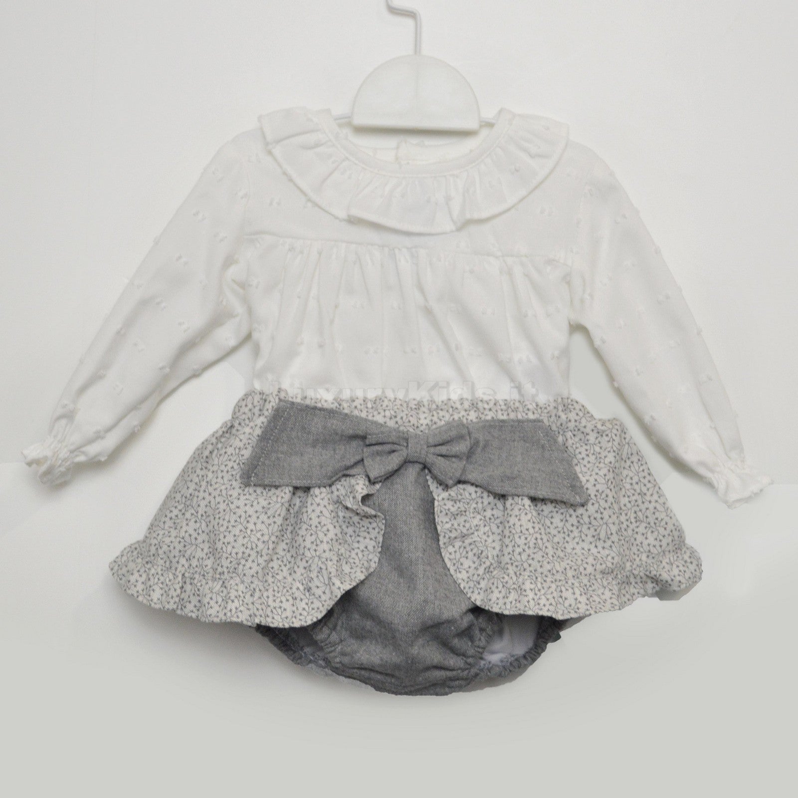 Completo con culotte e blusa Grigio Neonata TARTALETA A3219 - TARTALETA - LuxuryKids